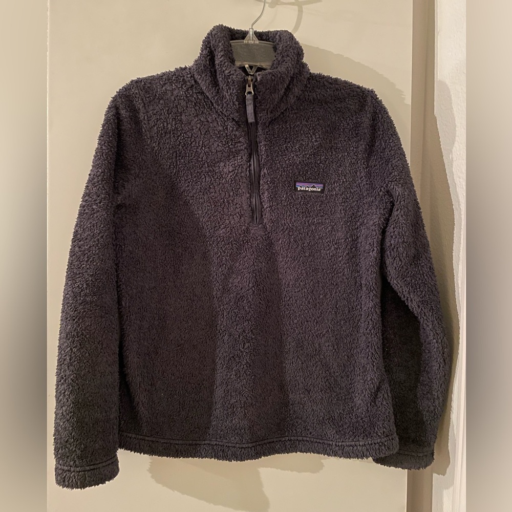 PATAGONIA Fleece Zip Up Pullover Sweatshirt Jacket Navy Blue